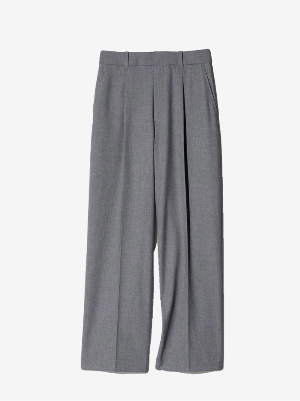 Gray Pleated Dress Pants
